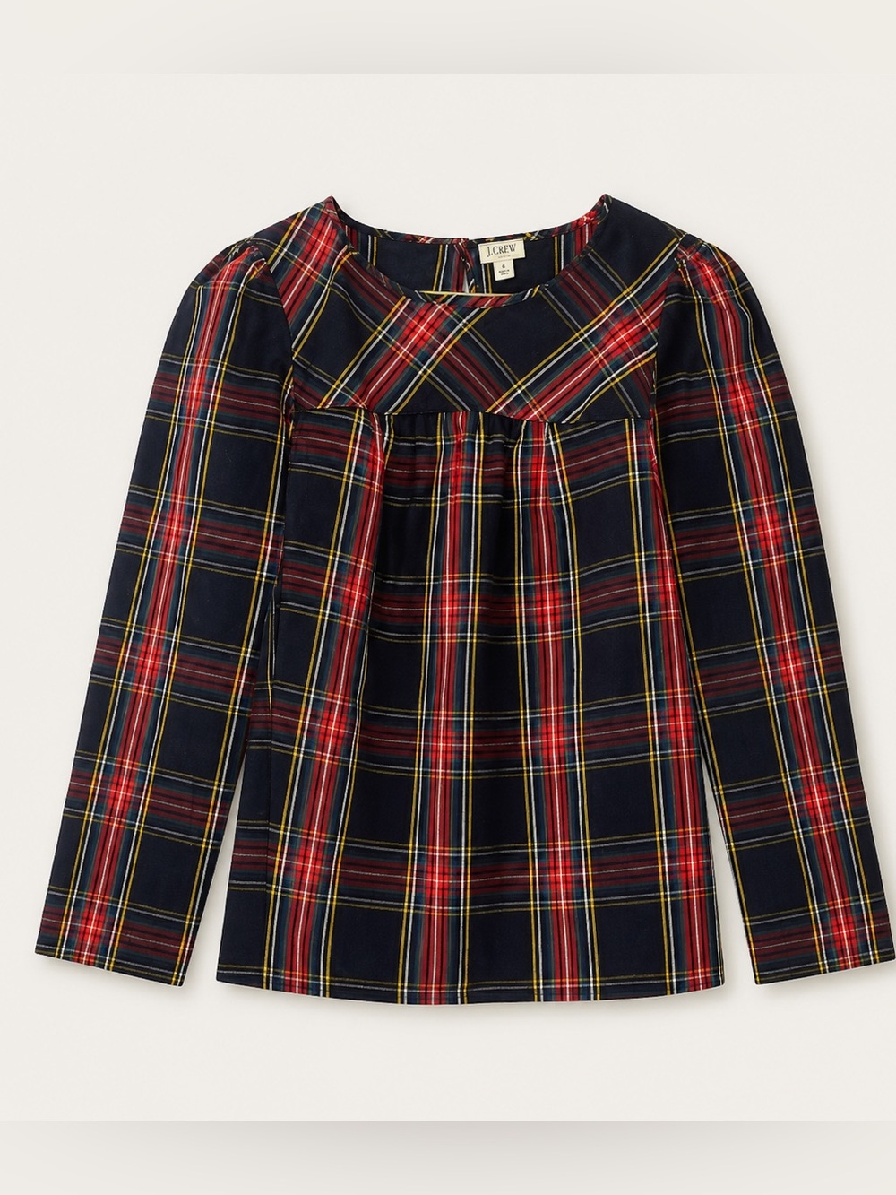J Crew Women's Stewart Tartan Long Sleeve Blouse, Size XS